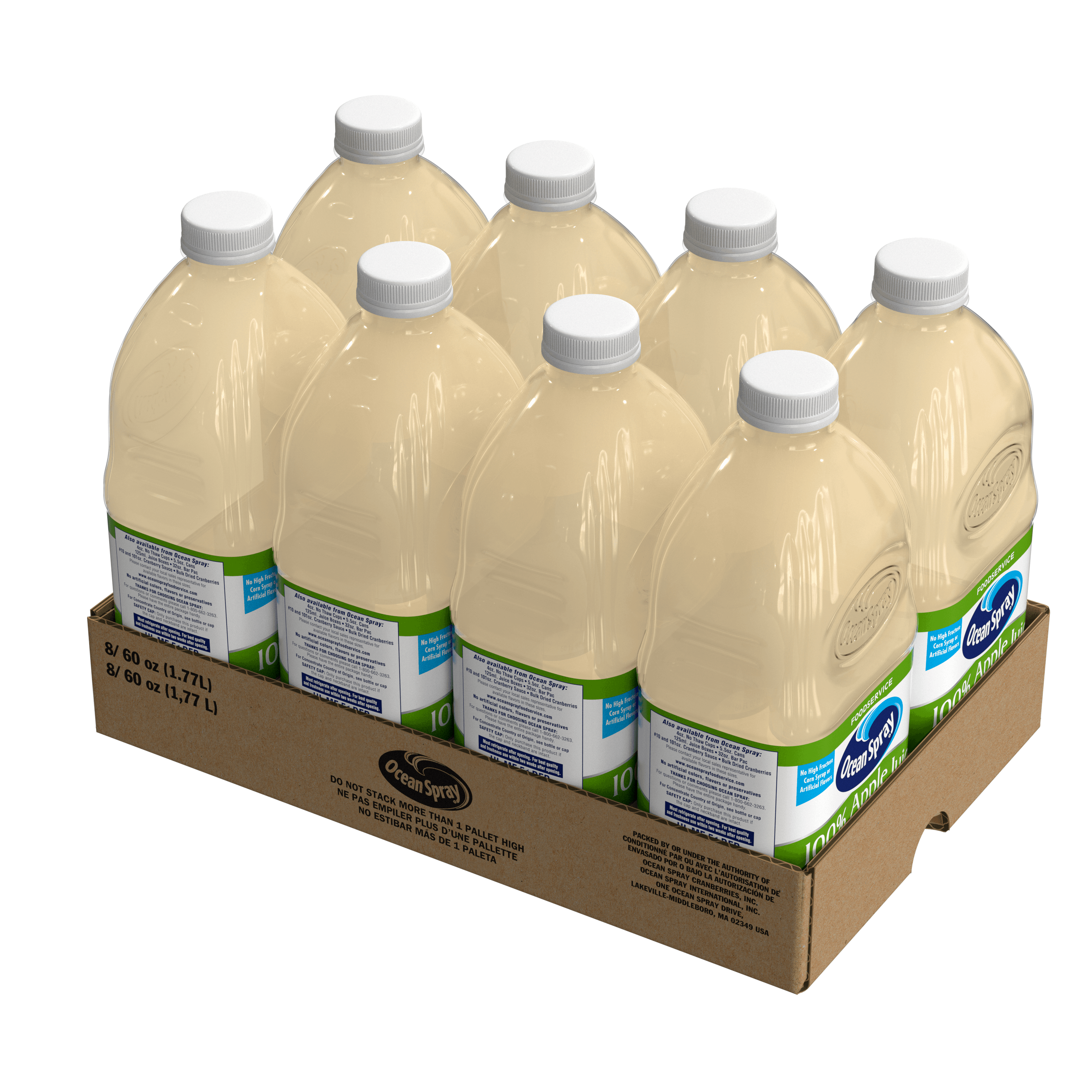60oz OS 100pct Apple angled Tray No Shrink
